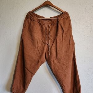 notPERFECTLINEN Rust Ankle Pants